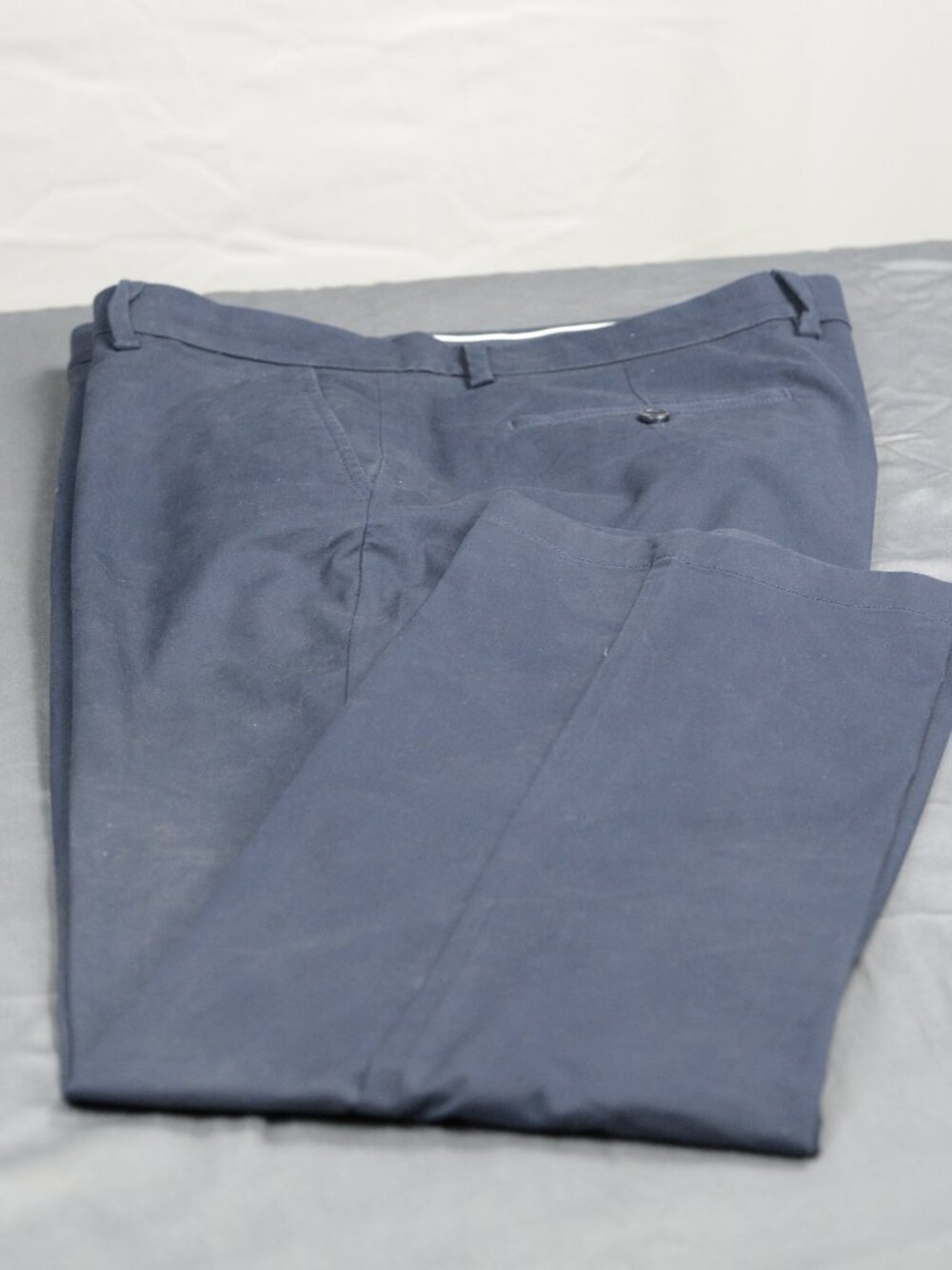 St. Aisle Men's Wearhouse Stretch Cotton Chino Pants Navy Blue Size 38x32